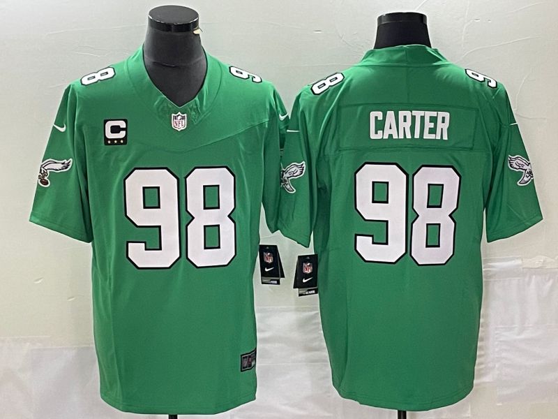 Men Philadelphia Eagles #98 Carter Green Nike Throwback Vapor Limited NFL Jerseys->baltimore ravens->NFL Jersey